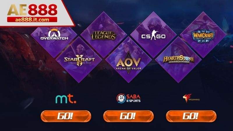 Chọn danh mục Esport trên sảnh chính AE888