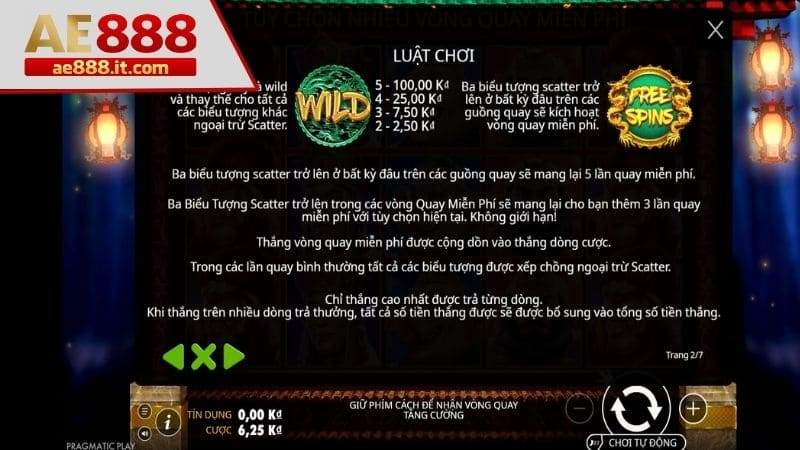 Các tính năng thưởng đặc biệt trong game