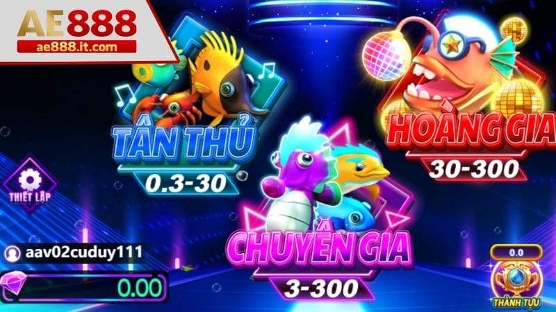 Có 3 sảnh chơi trong game bắn cá Disco